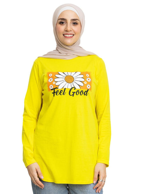 Lemon Printed Long - Sleeve Design 13 - Khotwh